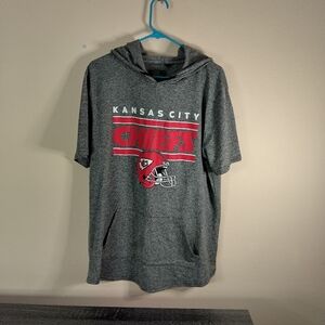 NFL Team Apparel Kansas City Chiefs short sleeve hoodie Size XL